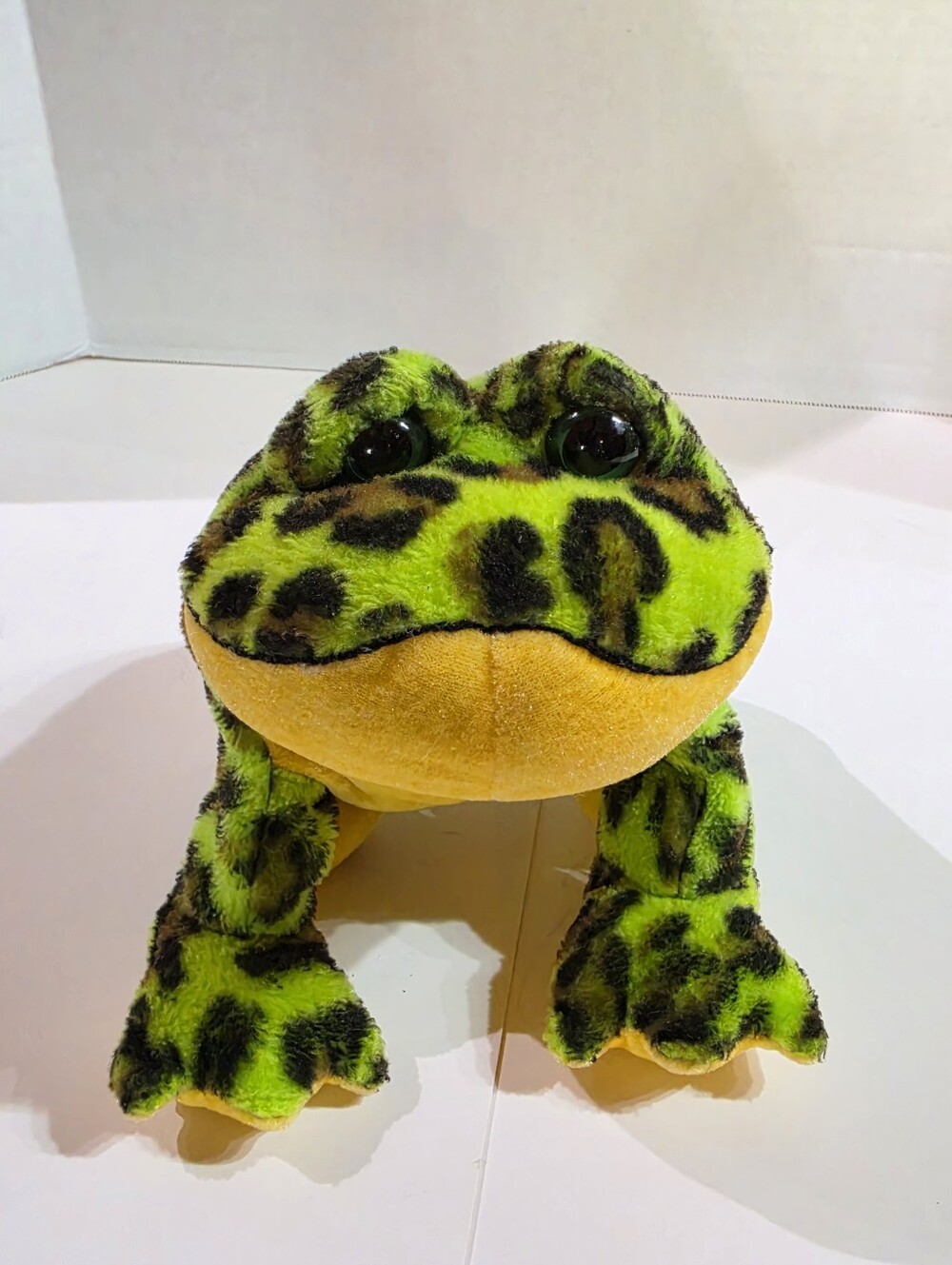 Ganz Webkinz Bullfrog Plush Green Spotted Frog Stuffed Animal Toy No Code
